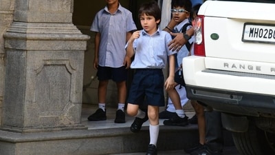 Taimur Ali Khan was spotted arriving for brother Jeh's birthday party with his friends right after school in February, 2024. (File Photo/ Varinder Chawla) Taimur Ali Khan was spotted arriving for brother Jeh's birthday party with his friends right after school in February, 2024. (File Photo/ Varinder Chawla)