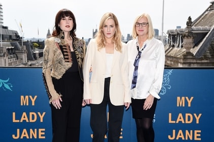 Meredith Glynn, Gemma Burgess and Laurie Macdonald at the London photocall for My Lady Jane.