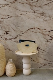 Dramatic veining patterns in marble create a striking focal point in any interior space. (Pinterest) Dramatic veining patterns in marble create a striking focal point in any interior space. (Pinterest)