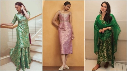 Upcycle your mom's old Banarasi saree into a co-ord ethnic ensemble. (Pinterest) Upcycle your mom's old Banarasi saree into a co-ord ethnic ensemble. (Pinterest)