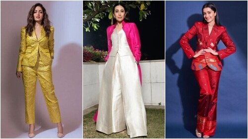 Upcycle your mom's old Banarasi saree into a power suit. (Pinterest) Upcycle your mom's old Banarasi saree into a power suit. (Pinterest)