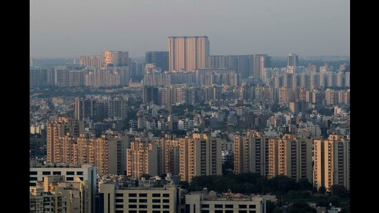 The skyline of Gurugram. (HT File)