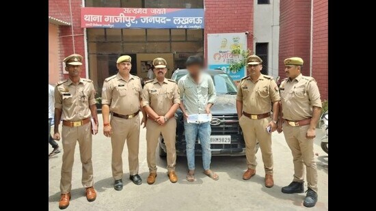 Using the car’s registration details, the police traced him to his residence in Kanpur and apprehended him. (Sourced)
