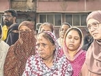 Mumbai, India - June 11, 2024: 500 residents in Kailash Parbat CHS adjacent to BKC junction to be rendered homeless, as BMC will come armed with police protection on June 19 to evict them after court ordered demolition of the C1 category building in Mumbai, India, on Tuesday, June 11, 2024. (Photo by Satish Bate/ Hindustan Times) (Hindustan Times)