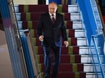 Russia President Vladimir Putin disembarks from a plane upon his arrival in Vietnam at Noi Bai International Airport in Hanoi on June 20th, 2024. 