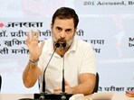 Congress leader Rahul Gandhi addresses a press conference at the AICC headquarters on Thursday. Congress leader Rahul Gandhi addresses a press conference at the AICC headquarters on Thursday.