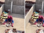 The Jaipur man dressed as Spider-Man was seen making roti in a viral video. (Instagram/jaipur_ka_spiderman)