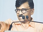 Thane, India - May ,07, 2024: ShivSena UBT leader Sanjay Raut criticized CM Eknath Shinde and PM narendra Modi in his speech at Thane Manorama Nagar on Tuesday to campaign for Shiv Sena UBT Lok Sabha candidate Rajan Vichare ,in Thane, in Mumbai, India, on, Tuesday, May,07, 2024. ( Praful Gangurde / HT Photo )