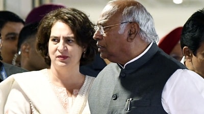Congress president Mallikarjun Kharge and party leader Priyanka Gandhi Vadra in New Delhi. (ANI file) Congress president Mallikarjun Kharge and party leader Priyanka Gandhi Vadra in New Delhi. (ANI file)