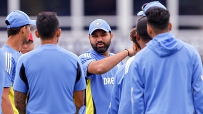 India's captain Rohit Sharma with Yashasvi Jaiswal and other teammates ahead of the Group A match against Canada in the ICC Mens T20 World Cup 2024 (Surjeet Yadav) India's captain Rohit Sharma with Yashasvi Jaiswal and other teammates ahead of the Group A match against Canada in the ICC Mens T20 World Cup 2024 (Surjeet Yadav)