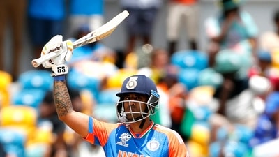 India's Suryakumar Yadav celebrates his half-century (ANI)