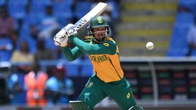 South Africa's Quinton de Kock plays a shot during the ICC men's Twenty20 World Cup 2024 Super Eight cricket match between the United States and South Africa at Sir Vivian Richards Stadium in North Sound (AFP) South Africa's Quinton de Kock plays a shot during the ICC men's Twenty20 World Cup 2024 Super Eight cricket match between the United States and South Africa at Sir Vivian Richards Stadium in North Sound (AFP)