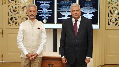 EAM S Jaishankar with Sri Lanka President Ranil Wickremesinghe (Twitter/@DrSJaishanka) EAM S Jaishankar with Sri Lanka President Ranil Wickremesinghe (Twitter/@DrSJaishanka)