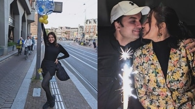 Kajal Aggarwal shared pictures of her birthday celebrations on Instagram. Kajal Aggarwal shared pictures of her birthday celebrations on Instagram.