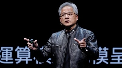 Nvidia CEO Jensen Huang speaks at the Computex 2024 exhibition in Taipei, Taiwan. Nvidia passed Microsoft to become the most valuable company in the S&P 500. (AP) Nvidia CEO Jensen Huang speaks at the Computex 2024 exhibition in Taipei, Taiwan. Nvidia passed Microsoft to become the most valuable company in the S&P 500. (AP)