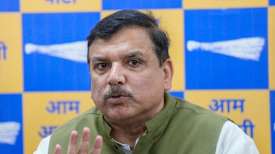 Sanjay Singh calls on INDIA bloc's support to get water from Haryana for Delhi (PTI)