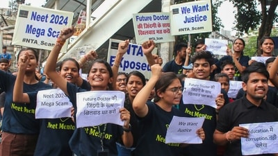 NEET UG Row: The Economic Offences Unit (EoU) of Bihar Police has arrived in Delhi to submit key evidence, statements of arrested persons. (Image: PTI) NEET UG Row: The Economic Offences Unit (EoU) of Bihar Police has arrived in Delhi to submit key evidence, statements of arrested persons. (Image: PTI)