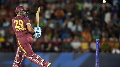 Initially, West Indies posted 180/4 in 20 overs. (PTI) Initially, West Indies posted 180/4 in 20 overs. (PTI)