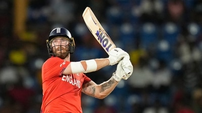 England's Phil Salt bats during the men's T20 World Cup cricket match between England and the West Indies at Darren Sammy National Cricket Stadium. (AP) England's Phil Salt bats during the men's T20 World Cup cricket match between England and the West Indies at Darren Sammy National Cricket Stadium. (AP)
