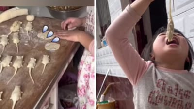 The Chinese girl made rat-shaped dumplings while she was alone at home. (Instagram/chinesewithmia) The Chinese girl made rat-shaped dumplings while she was alone at home. (Instagram/chinesewithmia)
