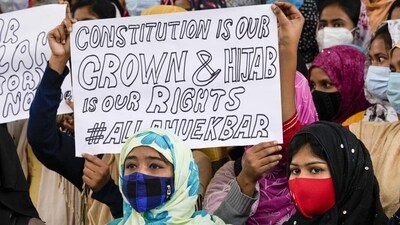 Advocate Altaf Khan, representing the students, questioned why hijabs and niqabs are suddenly causing disharmony. (AP) Advocate Altaf Khan, representing the students, questioned why hijabs and niqabs are suddenly causing disharmony. (AP)