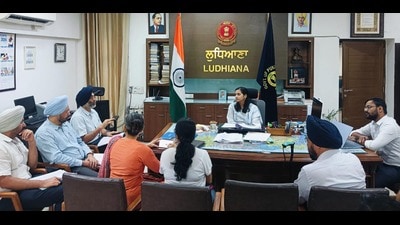 The meeting was attended by ADCs Anmol Singh Dhaliwal and Rupinder Pal Singh, additional municipal commissioner Paramdeep Singh, civil surgeon Dr Jasvir Singh Aulakh, Dr Neelam Sodhi besides others. (HT photo)