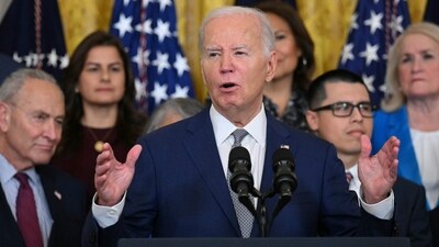 US President Joe Biden speaks at an event marking the 12th anniversary of Deferred Action for Childhood Arrivals (DACA) at the White House in Washington, DC, on June 18, 2024. (Photo by Drew ANGERER / AFP) (AFP) US President Joe Biden speaks at an event marking the 12th anniversary of Deferred Action for Childhood Arrivals (DACA) at the White House in Washington, DC, on June 18, 2024. (Photo by Drew ANGERER / AFP) (AFP)