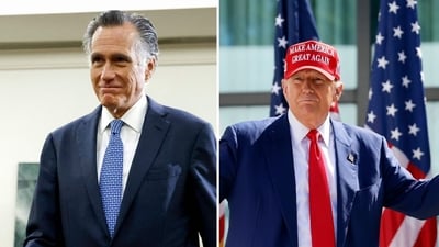 Sen. Mitt Romney still refuses to vote for Donald Trump after meeing him (Photo by Mattie Neretin / GETTY IMAGES NORTH AMERICA / Getty Images via AFP, AP Photo/Jeffrey Phelps) Sen. Mitt Romney still refuses to vote for Donald Trump after meeing him (Photo by Mattie Neretin / GETTY IMAGES NORTH AMERICA / Getty Images via AFP, AP Photo/Jeffrey Phelps)