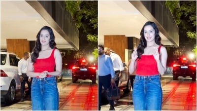 Shraddha Kapoor treated her fans to yet another look from her sartorial fashion treasure trove. The actor kept it minimal and chic in a bright red tank top and teamed it with a pair of denims. Sporting her bright smile, the actor posed for the cameras. (Instagram/@instantbollywood) Shraddha Kapoor treated her fans to yet another look from her sartorial fashion treasure trove. The actor kept it minimal and chic in a bright red tank top and teamed it with a pair of denims. Sporting her bright smile, the actor posed for the cameras. (Instagram/@instantbollywood)