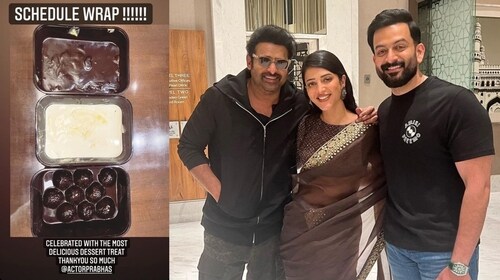 When Prabhas celebrated Shruti's schedule wrap by treating her to desserts