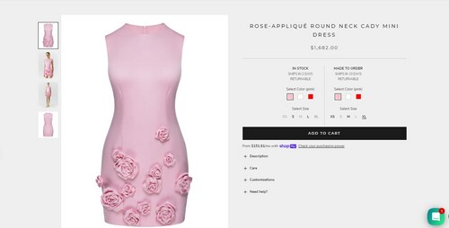 The dreamy dress costs $1,682. (ndsthelabel.com) The dreamy dress costs $1,682. (ndsthelabel.com)