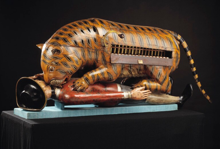 Tipu Sultan’s Man-Tiger organ (By Victoria and Albert Museum/Wikimedia Commons) Tipu Sultan’s Man-Tiger organ (By Victoria and Albert Museum/Wikimedia Commons)