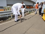 Congress chief Patole claimed that the bridges construction quality was poor with a portion of the road caving in by a foot (PTI Photo) Congress chief Patole claimed that the bridges construction quality was poor with a portion of the road caving in by a foot (PTI Photo)