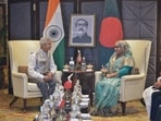Bangladesh Prime Minister Sheikh Hasina (Right) and EAM S Jaishankar. Bangladesh Prime Minister Sheikh Hasina (Right) and EAM S Jaishankar.