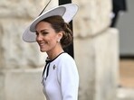 Kate Middleton was sported in the same dress she wore to attended King Charles' coronation in May 2023. Kate Middleton was sported in the same dress she wore to attended King Charles' coronation in May 2023.