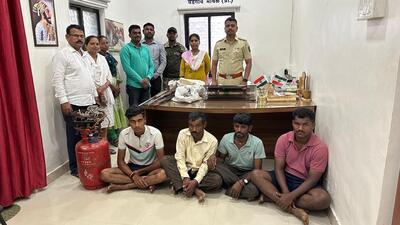 A team of forest officials on June 19 detained four people, including a minor, from Vadgaon Maval forest range for allegedly killing barking deer. (HT) A team of forest officials on June 19 detained four people, including a minor, from Vadgaon Maval forest range for allegedly killing barking deer. (HT)