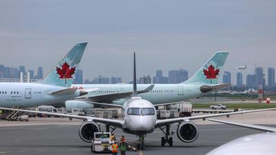 A view of the airport in Toronto, Canada on June 10. (AFP)