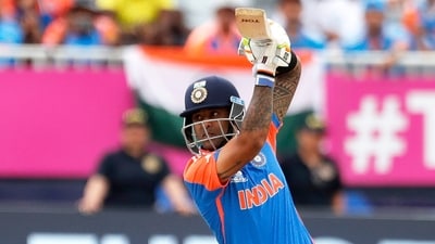 India's Suryakumar Yadav in action during the Super 8 Group 1 match against Afghanistan in the ICC Mens T20 World Cup 2024 (BCCI - X) India's Suryakumar Yadav in action during the Super 8 Group 1 match against Afghanistan in the ICC Mens T20 World Cup 2024 (BCCI - X)