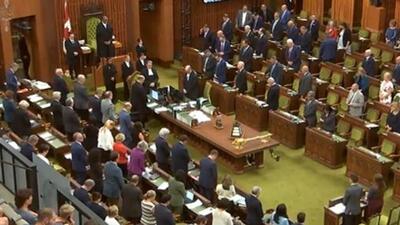 Asked about the Canadian Parliament observing a minute’s silence for Khalistani activist Hardeep Singh Nijjar, India said New Delhi opposes giving political space to extremism and those advocating violence (Screengrab) Asked about the Canadian Parliament observing a minute’s silence for Khalistani activist Hardeep Singh Nijjar, India said New Delhi opposes giving political space to extremism and those advocating violence (Screengrab)