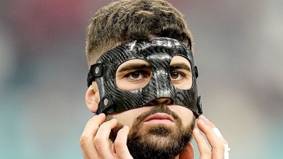 Croatian defender Josko Gvardiol also played 2022 Qatar World Cup wearing a face mask after an unfortunate clash with RB Leipzig teammate Willi Orban. (X Image (@UTD_Dennis))