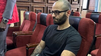 FILE PHOTO: Tigran Gambaryan, an executive of Binance, the world's largest cryptocurrency exchange, sits as he waits to face prosecution for tax evasion and money laundering at the federal high court in Abuja, Nigeria April 4, 2024. REUTERS/ Abraham Achirga/File Photo (REUTERS)
