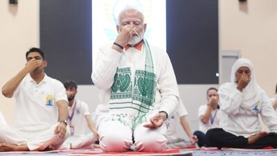 PM Modi takes part in 10th International Day of Yoga celebrations PM Modi takes part in 10th International Day of Yoga celebrations