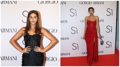 Shibani Dandekar flaunted her perfect hair and wore a black dressed with shimmery corset. Fashion influencer Juhi Godambe looked every bit the bombshell in her red dress, also with a corset top. Shibani Dandekar flaunted her perfect hair and wore a black dressed with shimmery corset. Fashion influencer Juhi Godambe looked every bit the bombshell in her red dress, also with a corset top.