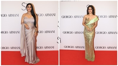 Tanisha Mukerji opted for a silver saree and smokey eyes. Isha Malviya was a little underwhelming with her golden outfit. Tanisha Mukerji opted for a silver saree and smokey eyes. Isha Malviya was a little underwhelming with her golden outfit.