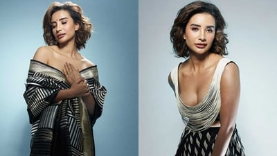 Patralekhaa cements her fashion credentials in outfits from designers Shanti Banaras (left) and Rimzim Dadu (right). The designers are also a part of the FDCI Manifest Wedding Weekend to take place on August 3-4, in Taj Palace, New Delhi. (Photographer: Vidhi Godha)
