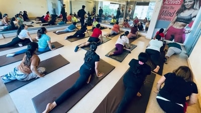 A yoga session underway in Lucknow (Instagram) A yoga session underway in Lucknow (Instagram)