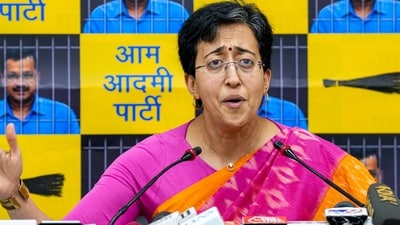 Delhi water minister Atishi addresses a press conference on Delhi water crisis Delhi water minister Atishi addresses a press conference on Delhi water crisis