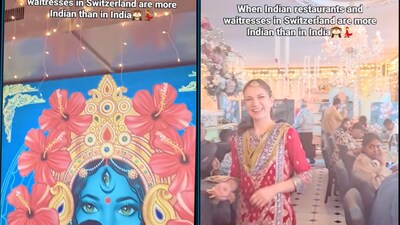 The image, taken from the video shared on Instagram, shows the Indian restaurant and its waitress. (Instagram/@soulmates_xpress) The image, taken from the video shared on Instagram, shows the Indian restaurant and its waitress. (Instagram/@soulmates_xpress)