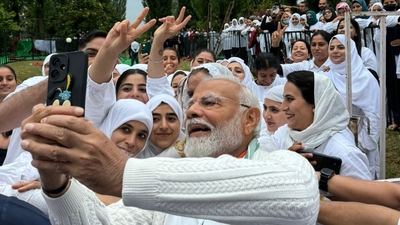 Prime Minister Narendra Modi in his address at the International Yoga Day event called Kashmir, the land of meditation and yoga, and urged people to adopt yoga into their lives for their welfare (X/Narendra Modi)