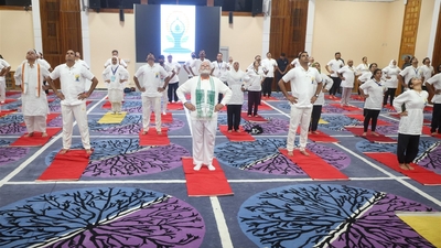 Prime Minister Modi said,"The attraction towards yoga that has developed in the entire Jammu and Kashmir, the zeal and enthusiasm with which people are eager to connect with yoga, has become an opportunity to give a new impetus to the tourism of Jammu and Kashmir." (X/BJP)